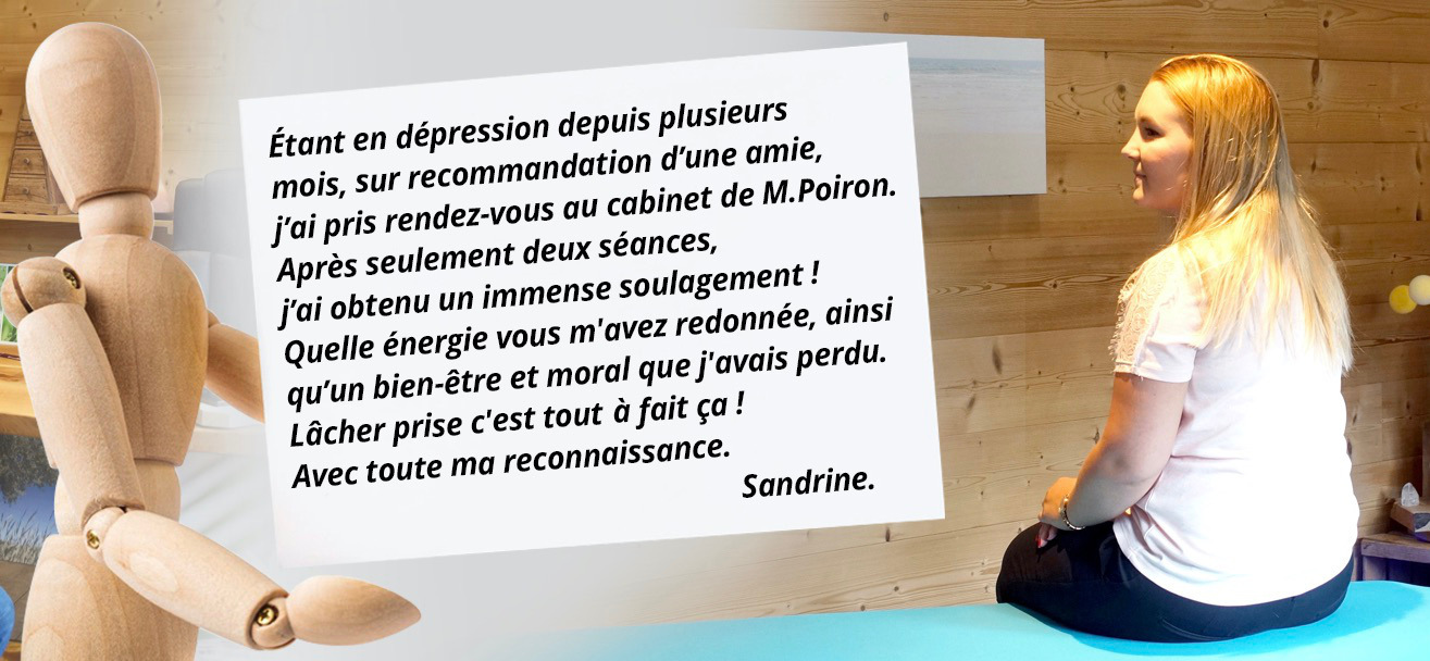 reboutement poiron magnétiseur témoignage Sandrine dépression énergie bien-être moral joie