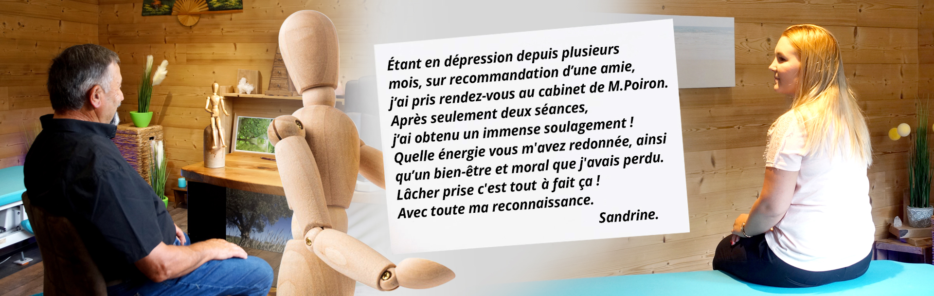 reboutement poiron magnétiseur témoignage Sandrine dépression énergie bien-être moral joie